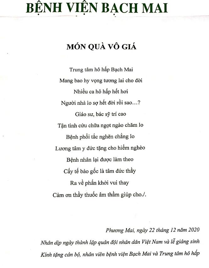 Bai tho tang cac CBYT Trung tam Ho hap BVBM